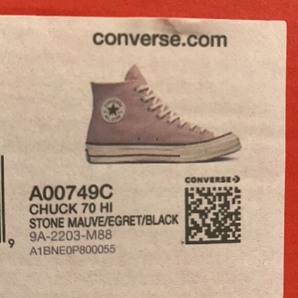 NEW Pink Converse Chuck 70 High Tops  Classic/Retro Mauve Sneaker W‎ 10 / M 8 - Picture 8 of 9